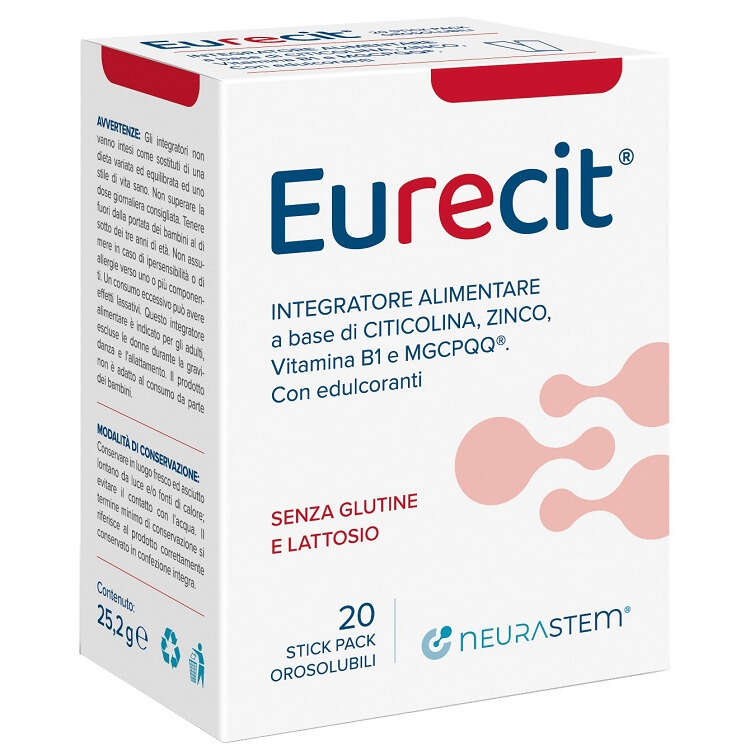 Eurecit - 20 stick pack orosolubili da 1,26 g