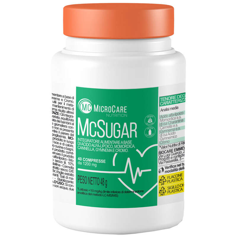 Microcare nutrition - Mc sugar 40 compresse da 1200 mg