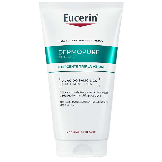 Eucerin - Dermopure clinical detergente tripla azione 150 ml
