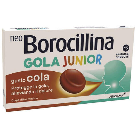 Neoborocillina - Gola junior 15 pastiglie gusto cola