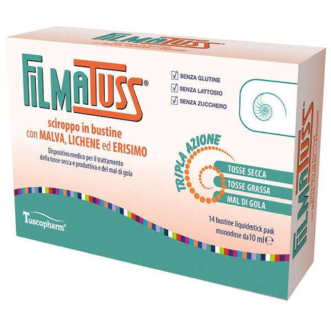 Filmatuss - Sciroppo 14 bustine liquid stick pack da 10 ml