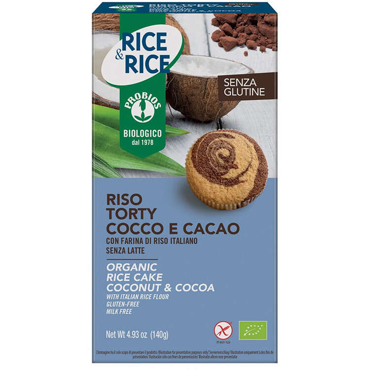 Probios - Riso torty cocco cacao 140 g