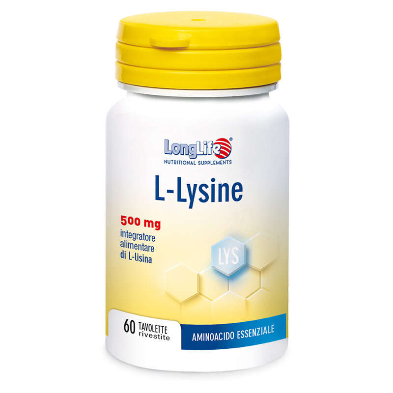 Longlife - L-lysine 500mg 60 tavolette rivestite da 860 mg
