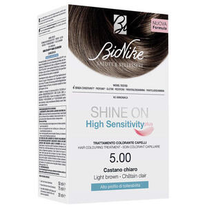 Bionike - Shine on high sensitivity plus castano chiaro 5,00 rivelatore in crema 75 ml + crema colorante 50 ml