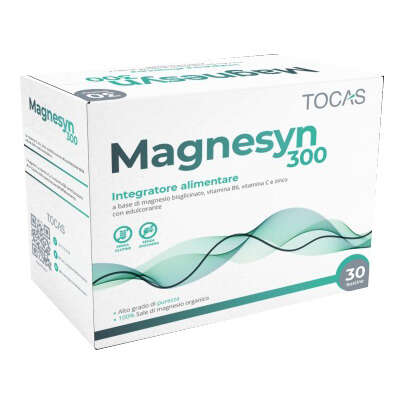 Magnesyn 300 - 30 bustine 6 g con edulcorante senza glutine senza zucchero