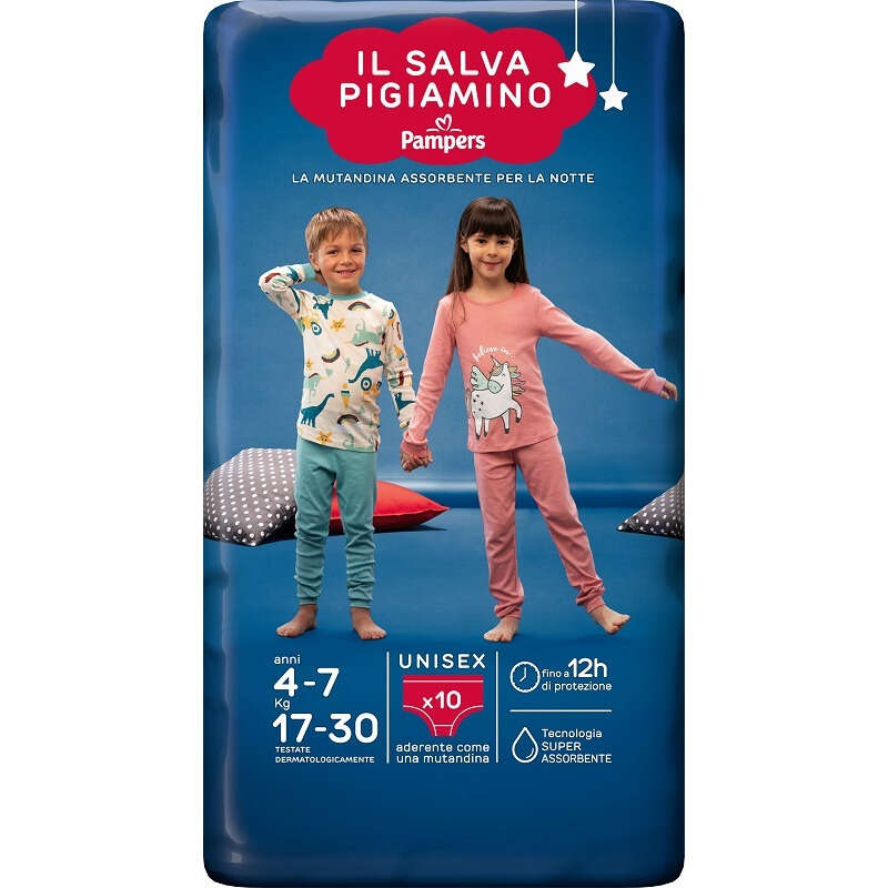Pampers - Pannolino  babycare salvapigiamino s/m 10 pezzi