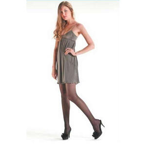 Kamila - Comfort 140 denari collant maglia rete nero 3 18/20 mmhg