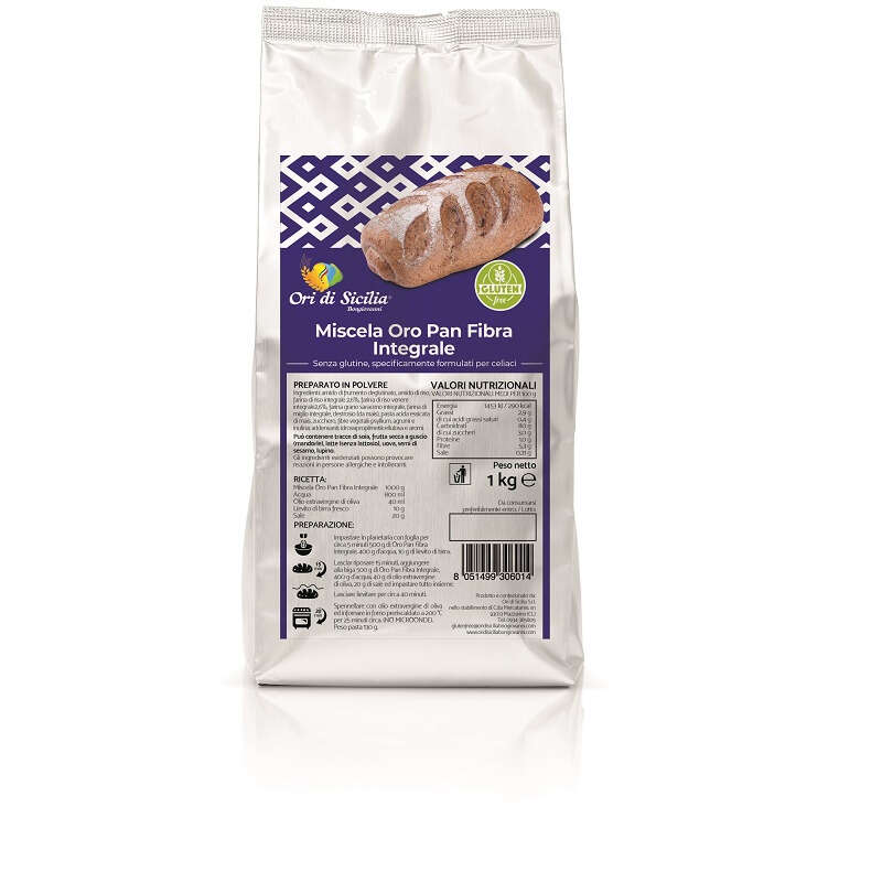 Miscela oro pan fibra integrale - Ori di sicilia mix oro pan fibra integrale 1 kg