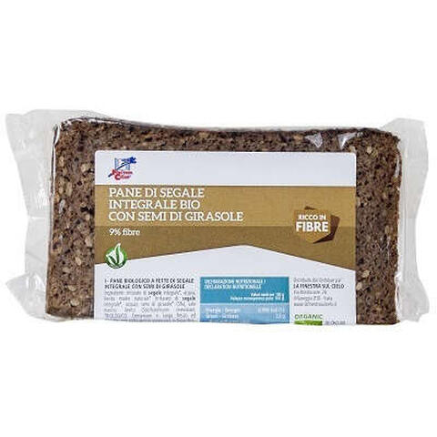 La finestra sul cielo - Fsc biofibre+ pane di segale integrale con semi di girasole biologico ad alto contenuto di fibre 500 g