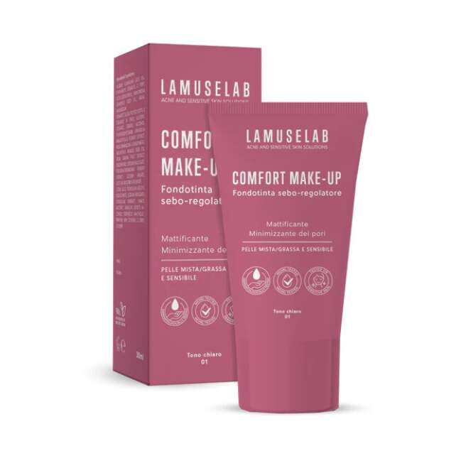Lamuselab - Comfort make-up fondotinta seboregolatore tono chiaro