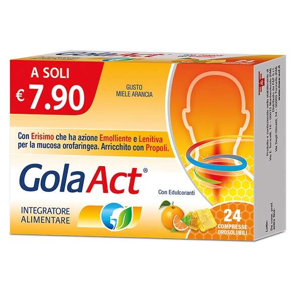 F&f - Gola act miele arancia 24 compresse orosolubili