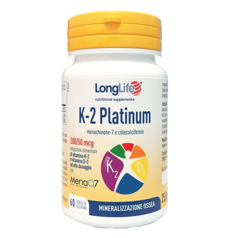 Longlife - K 2 platinum 60 perle di gelatina senza glutine