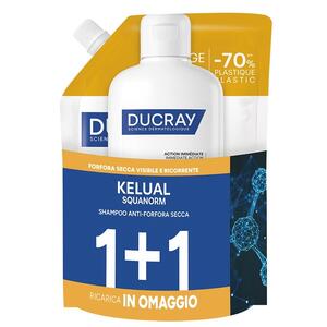 Ducray - Kelual squanorm kit forfora secca 400 ml 1+1 ricarica in omaggio