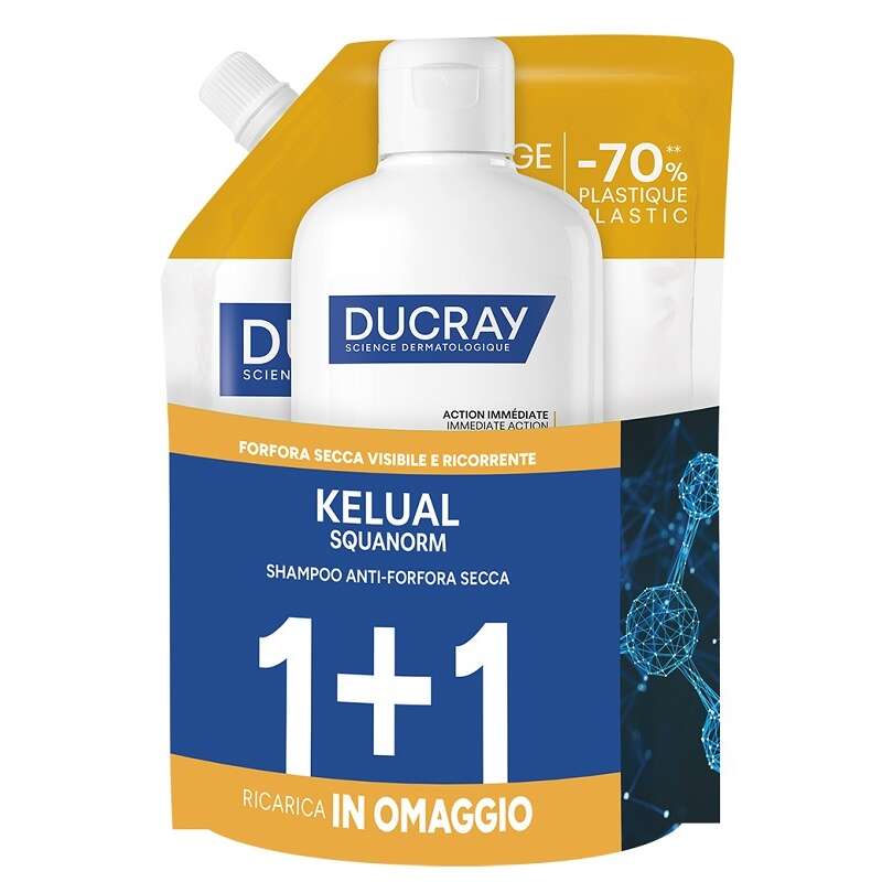 Ducray - Kelual squanorm kit forfora secca 400 ml 1+1 ricarica in omaggio