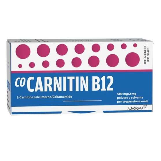 Alfasigma - Cocarnitin B12 Soluzione Orale 10 Flaconcini 10ml 500mg+2mg