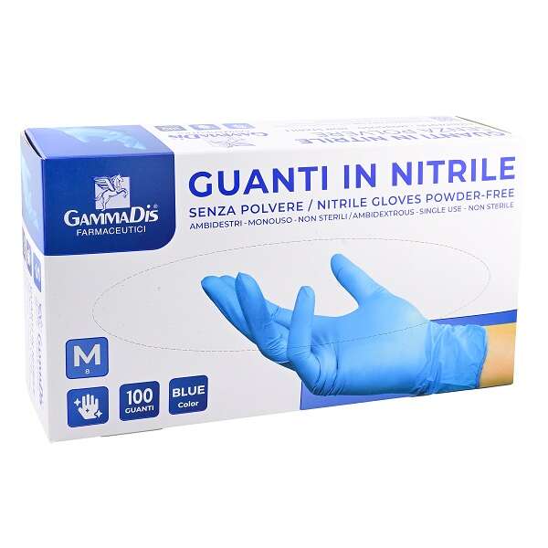 Gammadis - Guanti nitrile senza polvere medium 100 pezzi