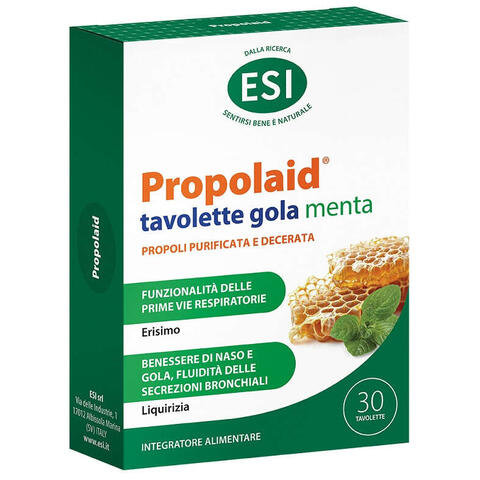 Propolaid - Esi  tavolette gola menta 30 tavolette