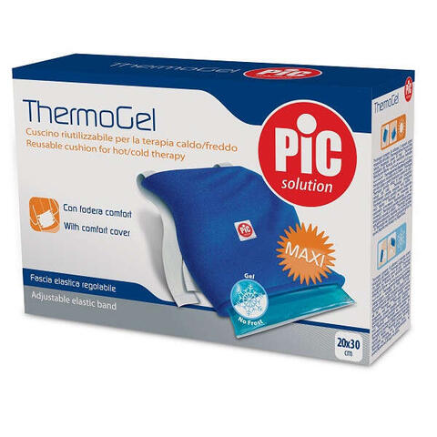 Thermogel - Cuscino  riutilizzabile per terapia caldo freddo cm 20x30 con fodera fascia elastica itc