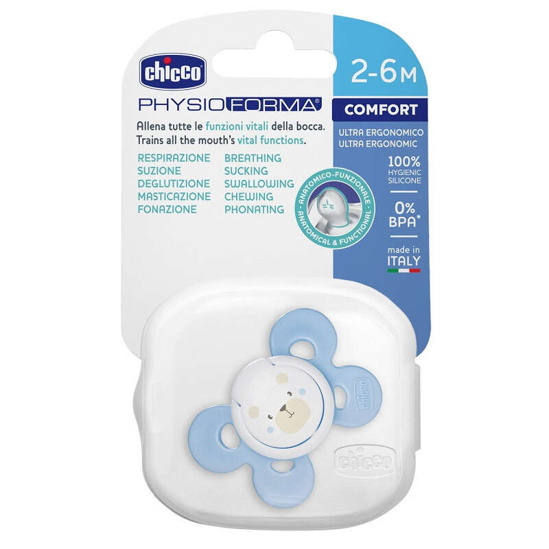 Chicco - Succhietto comfort boy in silicone 2-6 mesi 1 pezzo