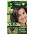 Bi-herba - Kit 6,1 biondo scuro cenere 1 emulsione ossidante 60 ml + 1 colorante 60 ml + 1 trattamento dopocolore 15 ml