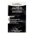 Euphidra - Colorpro xd 100 nero gel colorante capelli in flacone + attivante + balsamo + guanti