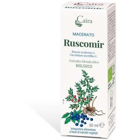 Macerato ruscomir ruscus aculeatus l. vaccinium myrtillus l. - Caira ruscomir macerato idroalcolico bio gocce 50 ml