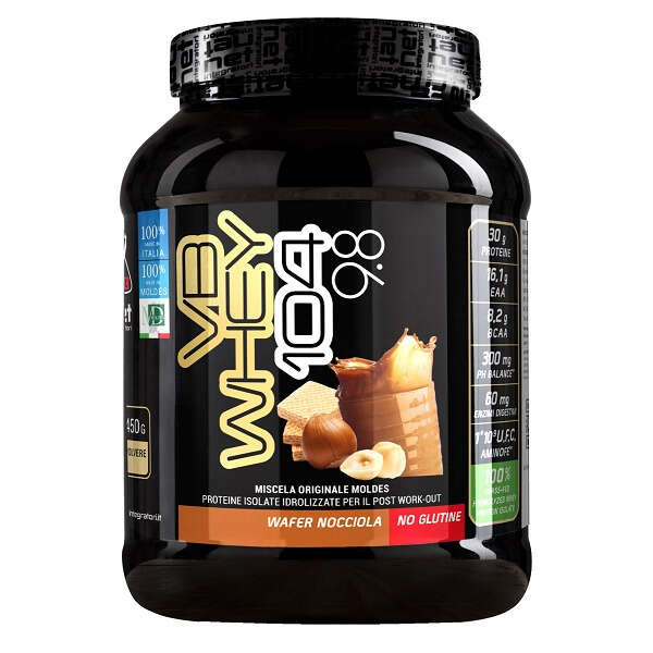 Net integratori - Vb whey 104 optipep wafer nocciola 450 g