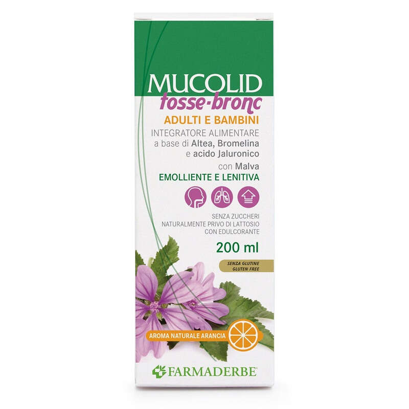Farmaderbe - Mucolid tosse bronc 200 ml arancia