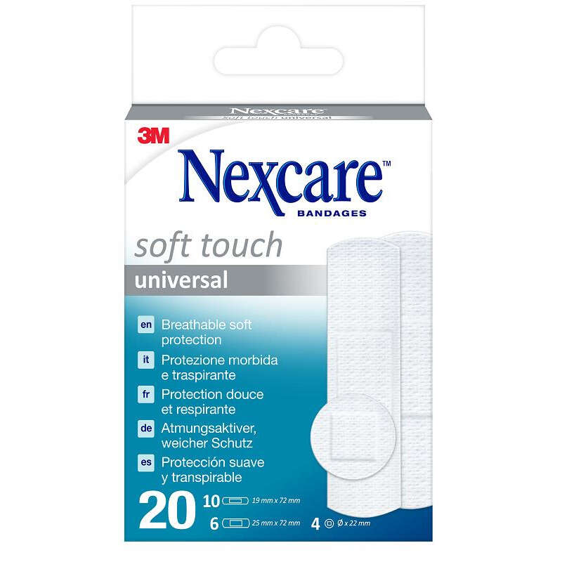 Nexcare - Cerotto  soft touch 20 pezzi assortiti