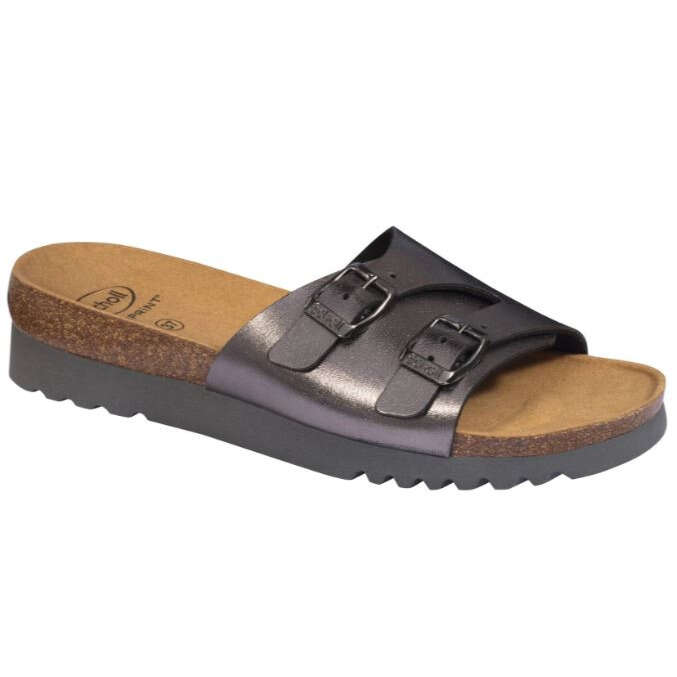 Scholl's - Miki synlamin-w pewter bioprint freetime feltro microfibra eva f 37 collezione ss20