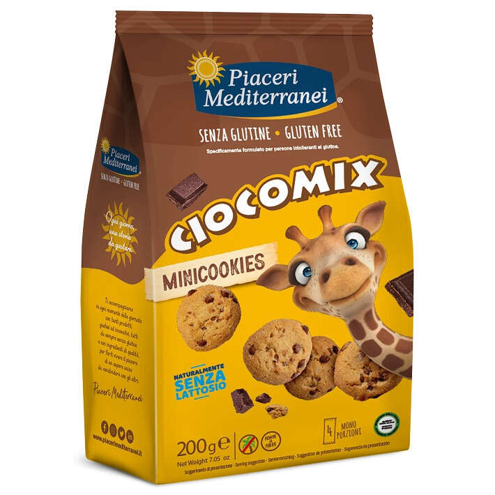 Piaceri meditteranei - Piaceri mediterranei ciocomix mini cookies 4 monoporzioni da 50 g