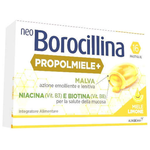 Neoborocillina - Propolmiele+ miele/limone 16 pastiglie da 3,4 g