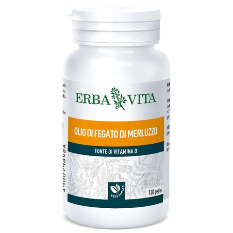 Erba vita - Olio fegato merluzzo 100 perle 453 mg