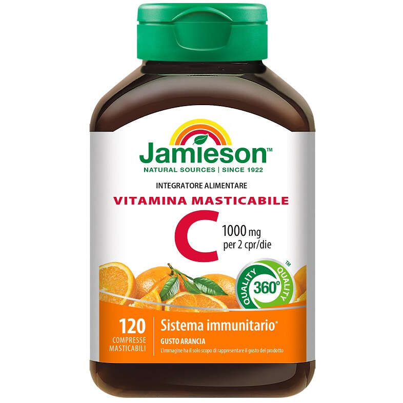 Biovita - Jamieson vitamina c 1000 masticabile arancia 120 compresse