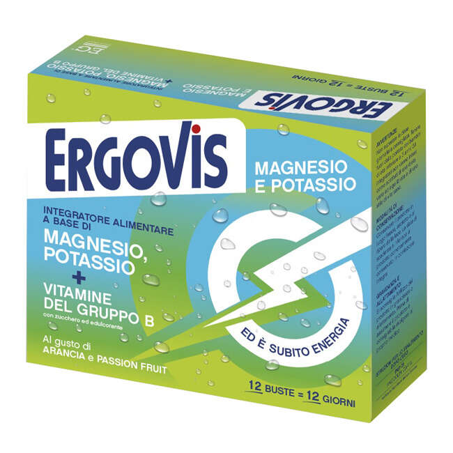 Ergovis - Mg+k vitamine b con zucchero 12 bustine