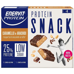 Enervit - Protein snack caramello e arachidi 8 pezzi da 31 g