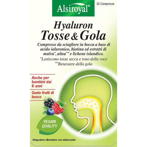 Dott.c.cagnola - Hyaluron tosse&gola 30 compresse