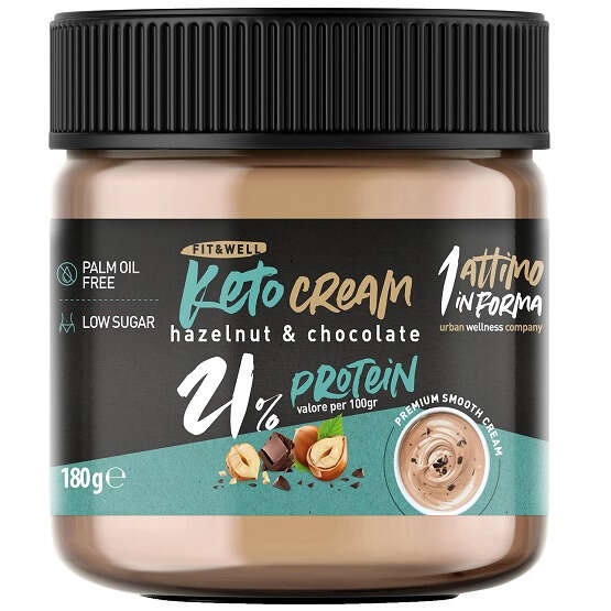 Keto protein cream nocciola e cioccolato - 180 g