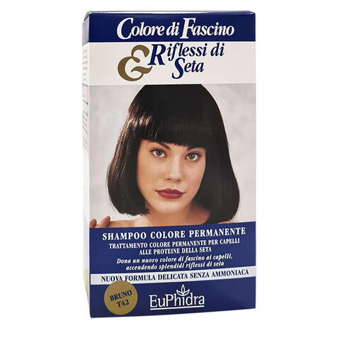 Euphidra - Colore di fascino & riflessi di seta shampoo colore permanente 42 bruno 120 ml