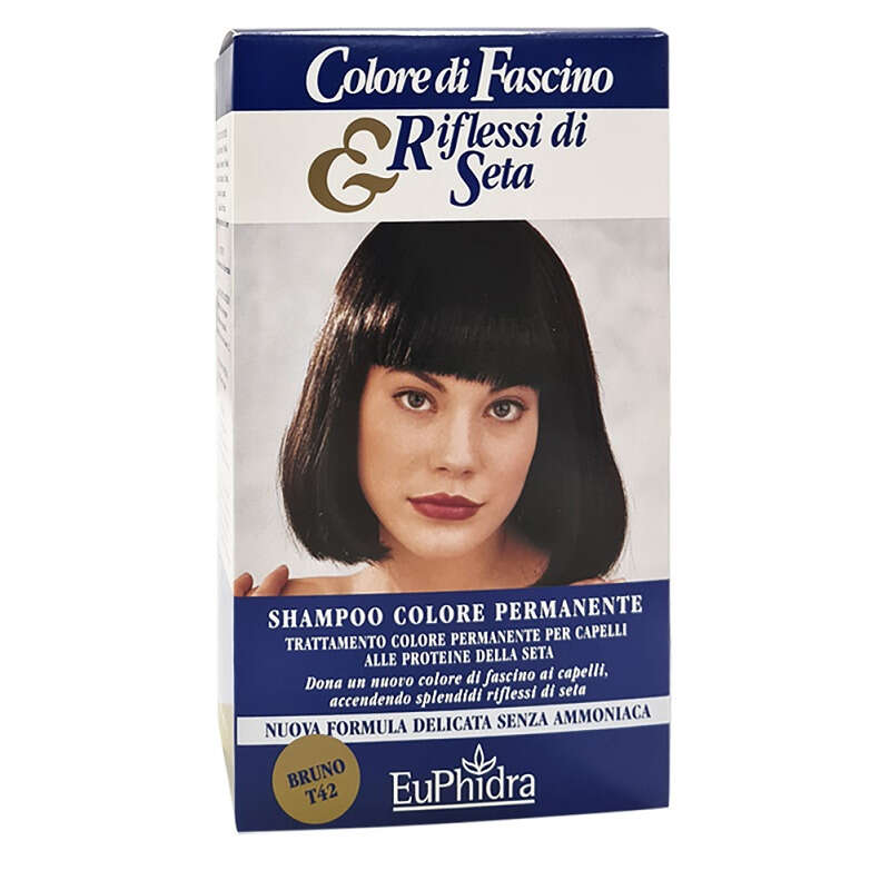 Euphidra - Colore di fascino & riflessi di seta shampoo colore permanente 42 bruno 120 ml