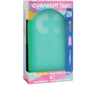 Curasept - Travel verde 1 spazzolino + 1 dentifricio 20 ml + 3 picks