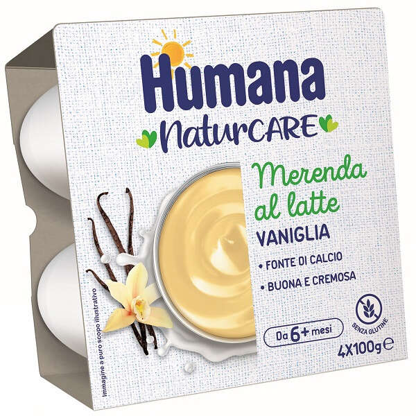 Humana - Merenda vaniglia 4 vasetti da 100 g