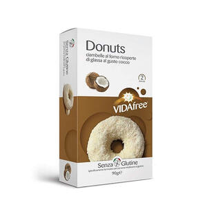 Vidafree - Donuts gusto cocco con glassa cioccolato bianco 90 g