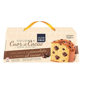 Nutrifree - Colomba cuor cacao con gocce di cioccolato e crema al cacao 400 g