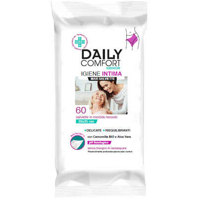 Dayli comfort - Daily comfort senior panni detergenti igiene intima 60 pezzi