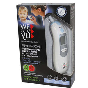 Wecareyu - Termometro auricolare  fever-scan ad infrarossi con 10 coprisonda