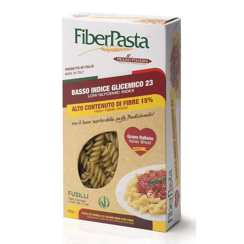 Fiberpasta  fusilli  basso indice glicemico - Fiberpasta fusilli basso indice glicemico 250 g