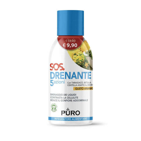 Uragme - Puro drenante 5 azioni con baobab gusto ananas 500 ml