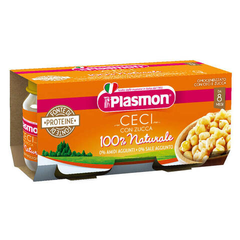 Plasmon - Omogeneizzato ceci/zucca 2 x 80 g