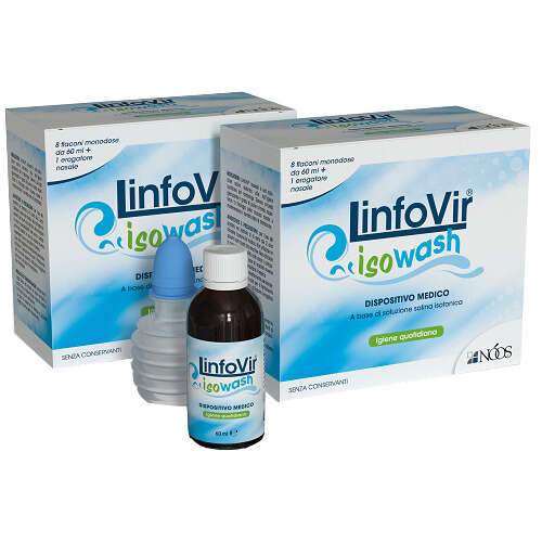 Linfovir - Soluzione salina isotonica  isowash 2 astucci da 8 flaconi da 60 ml